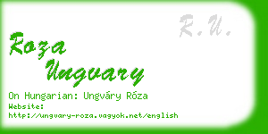 roza ungvary business card